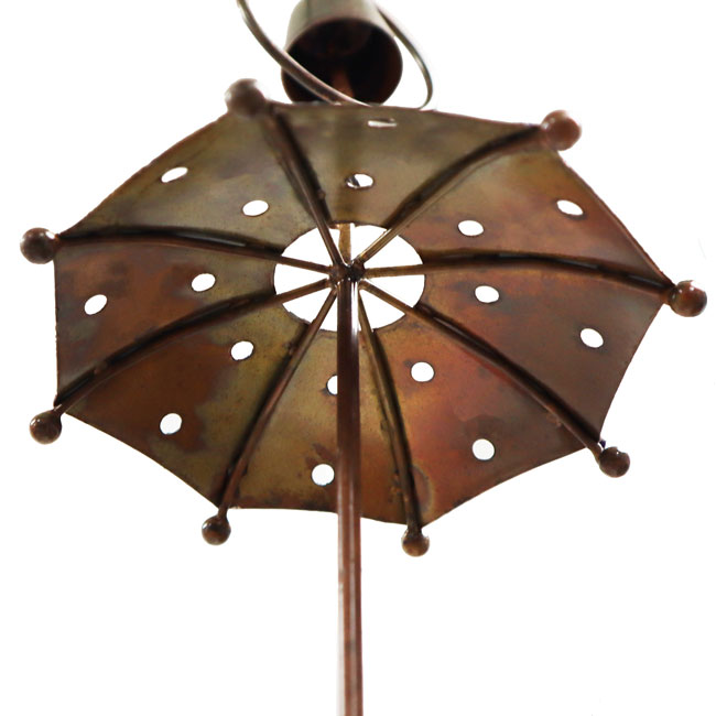 The Florentine Flora Umbrella | 95" Colorful Floral Steel Bell Rain Chain | Ancient Graffiti