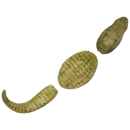 The 'Bayou Baron' Garden Gator Statue | Athens Stonecasting Moss Green Concrete Alligator Statue Set of 3