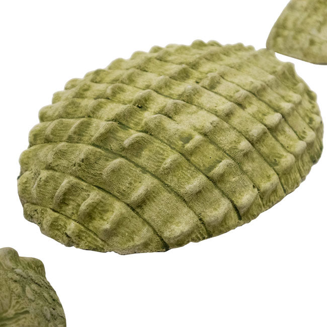 The 'Bayou Baron' Garden Gator Statue | Athens Stonecasting Moss Green Concrete Alligator Statue Set of 3