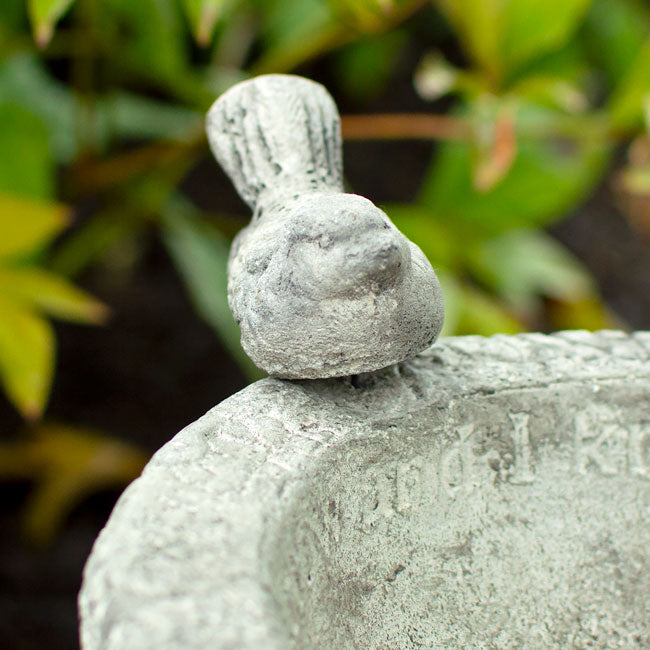 The "Providence" Stone Bird Bath | Hand-Cast Concrete Garden Basin | Athens Stonecasting
