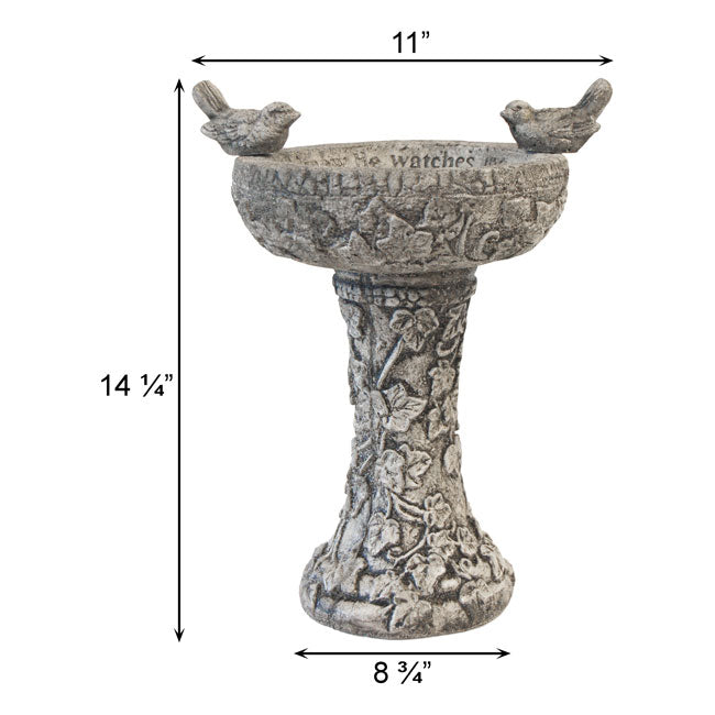 The "Providence" Stone Bird Bath | Hand-Cast Concrete Garden Basin | Athens Stonecasting