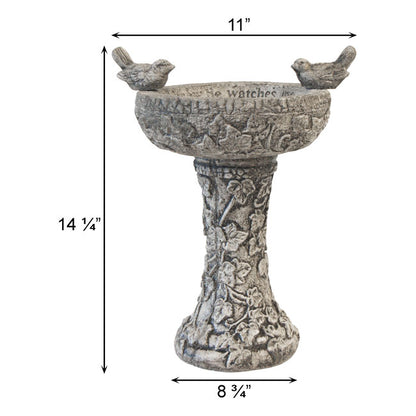 The "Providence" Stone Bird Bath | Hand-Cast Concrete Garden Basin | Athens Stonecasting