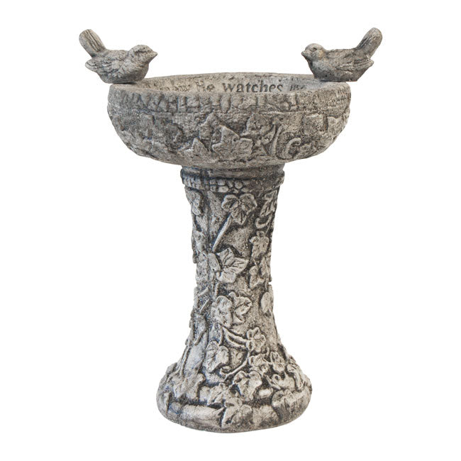 The "Providence" Stone Bird Bath | Hand-Cast Concrete Garden Basin | Athens Stonecasting