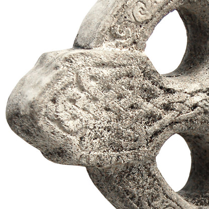 The 'Ringstone Cross' Garden Statue | Athens Stonecasting Pre-Aged Concrete Celtic Cross on Base