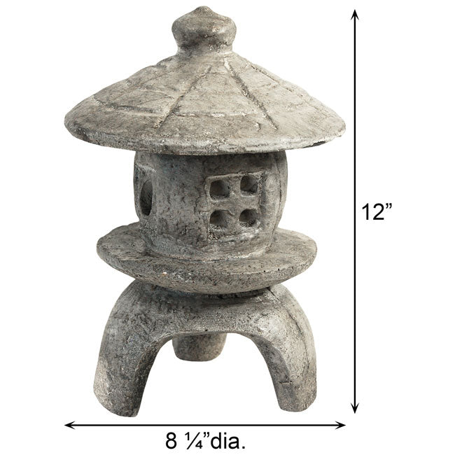 The 'Tiny Temple' Garden Pagoda Statue | Athens Stonecasting Pre-Aged Concrete Garden Pagoda