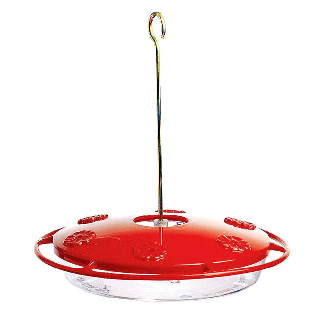 The "Excel-16" Lifetime Brass-Mount Hummingbird Feeder Station | 16 oz. Polycarbonate Nectar Basin | Aspects