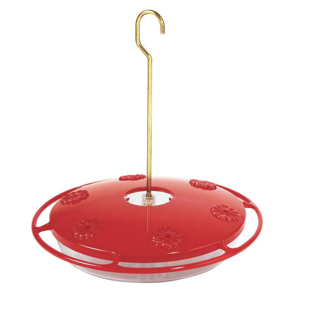 The "Excel-16" Lifetime Brass-Mount Hummingbird Feeder Station | 16 oz. Polycarbonate Nectar Basin | Aspects