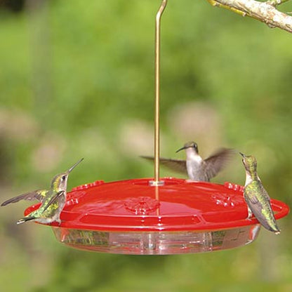 The "Excel-16" Lifetime Brass-Mount Hummingbird Feeder Station | 16 oz. Polycarbonate Nectar Basin | Aspects
