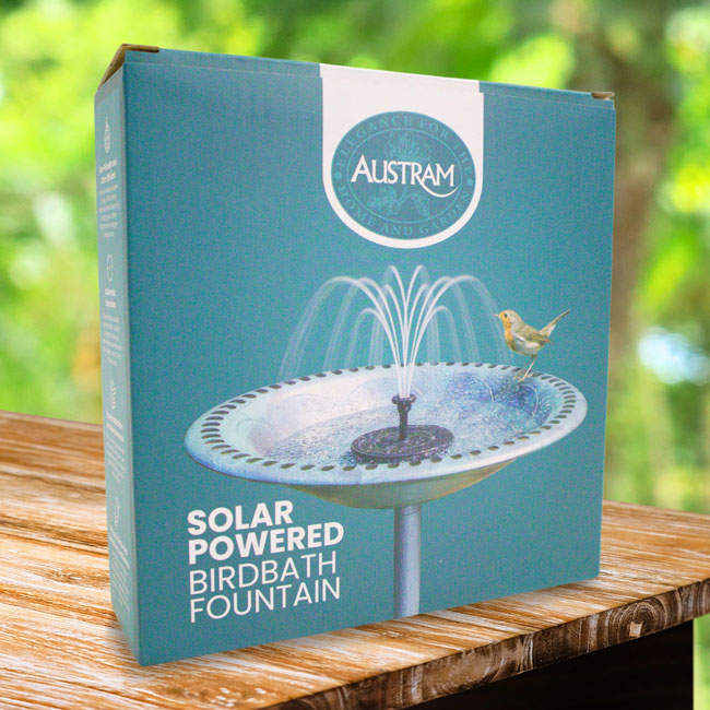 The 'Backyard Eclipse' Solar Birdbath Fountain | Austram Solar-Powered Fountain Disc & Pump