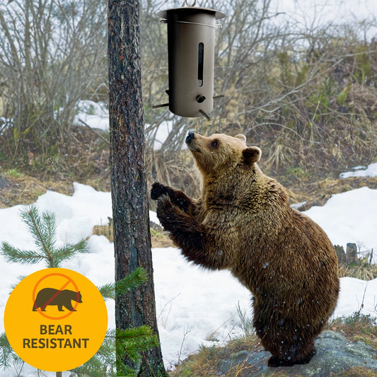 The 'Bruin Guard' Bear-Proof Tube Bird Feeder