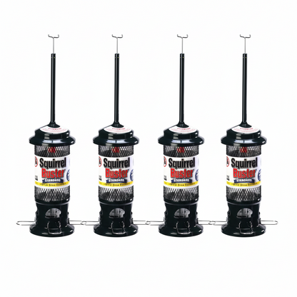 The "Sentry-Standard" Subdivision Squirrel-Proof Bird Feeder | 4-Pack Coordinated Exclusion Set | Brome