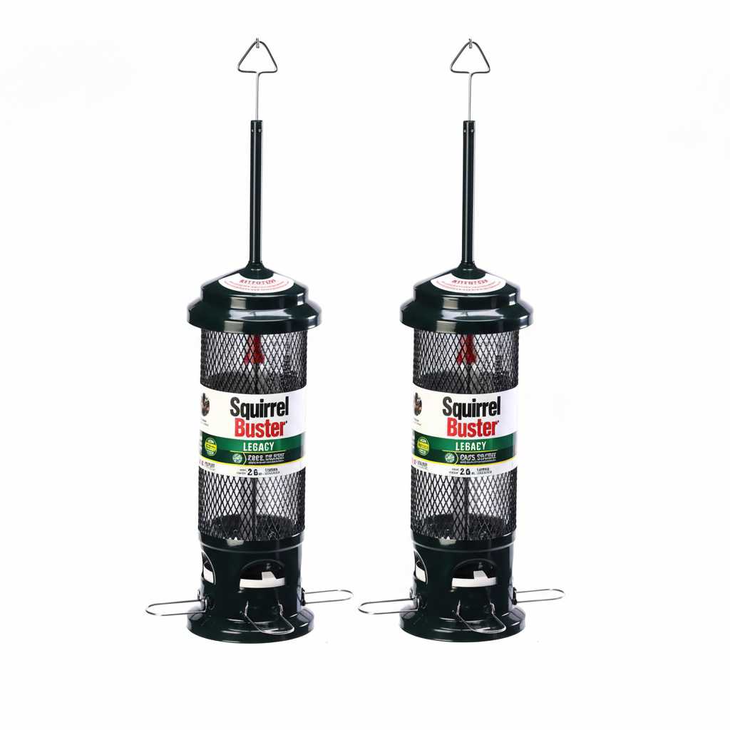 The "Dual-Horizon" Squirrel-Buster Legacy Bird Feeder | 2-Pack Coordinated Exclusion Set | Brome