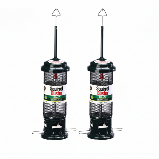 The "Dual-Horizon" Squirrel-Buster Legacy Bird Feeder | 2-Pack Coordinated Exclusion Set | Brome