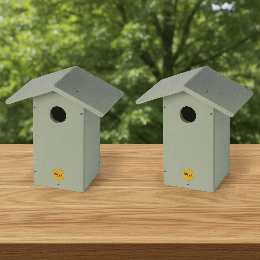 The "Twin-Home" Bluebird House Suite | 2-Pack Recycled Poly Nesting Box | Birds Choice