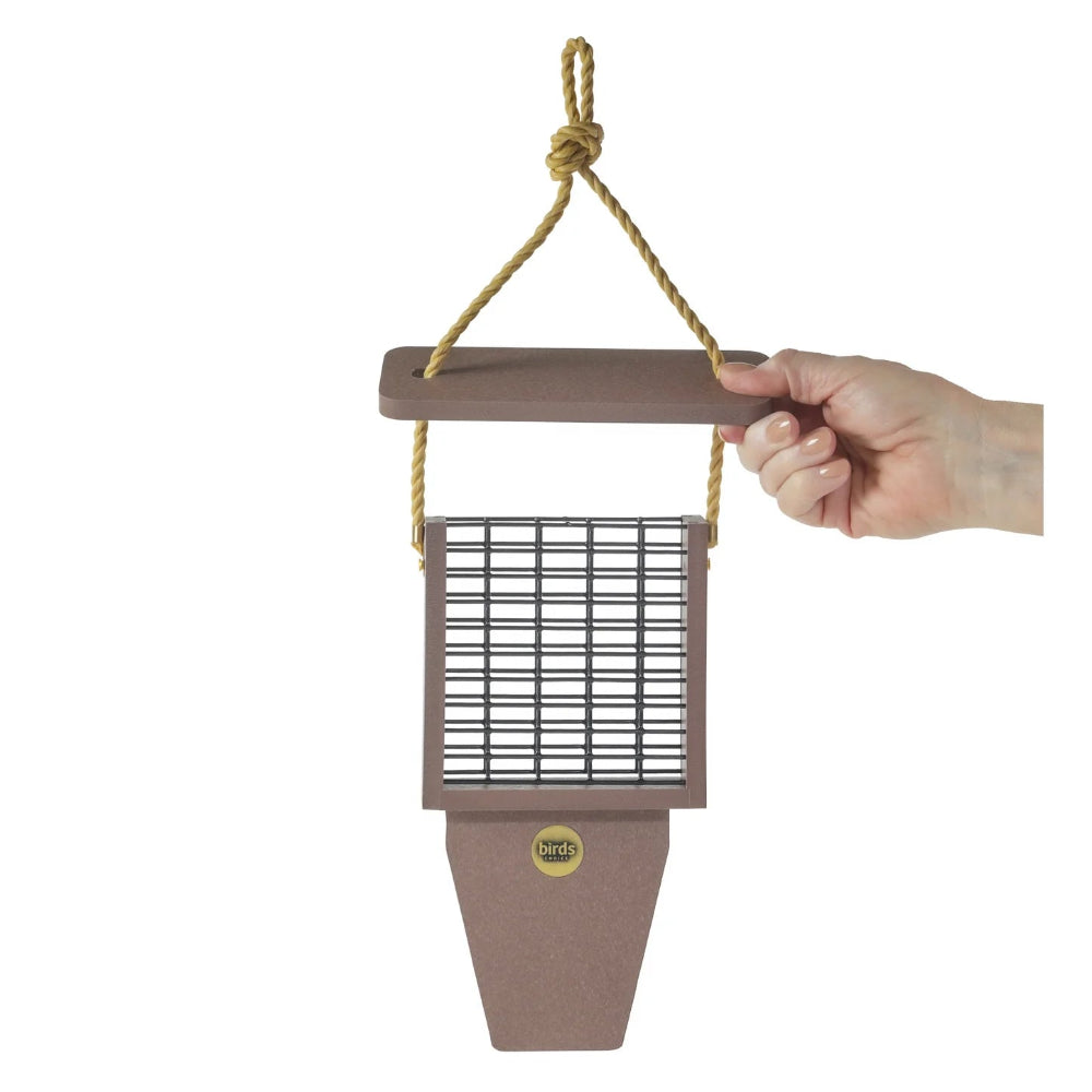 The 'Prop & Perch' Suet Feeder | Birds Choice Recycled Poly Tail Prop Single-Cake Woodpecker Habitat Station