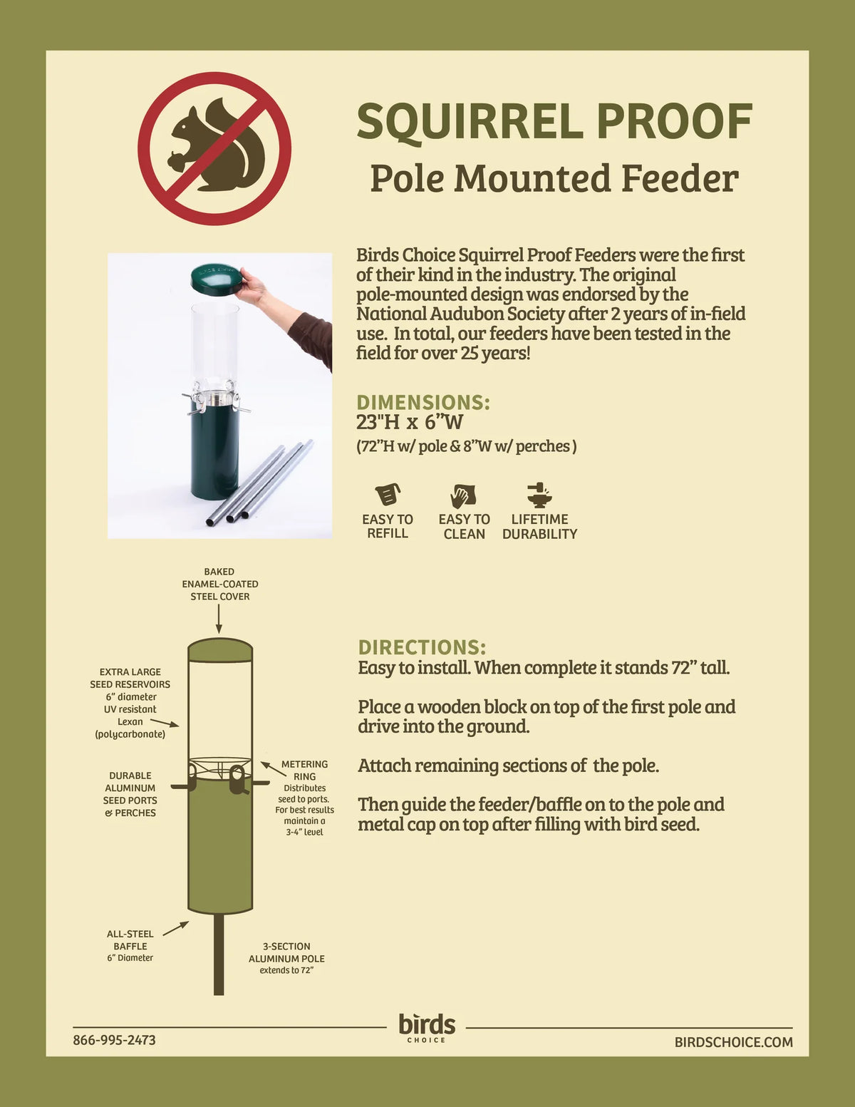 The 'Seed Sentinel' Squirrel-Proof Pole Bird Feeder