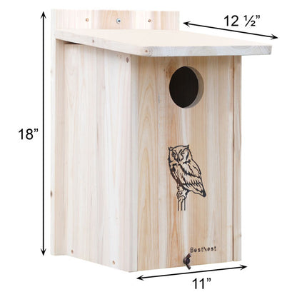 The 'Hootel' Screech Owl & Kestrel House | BestNest Premium Wooden Owl Nesting Box