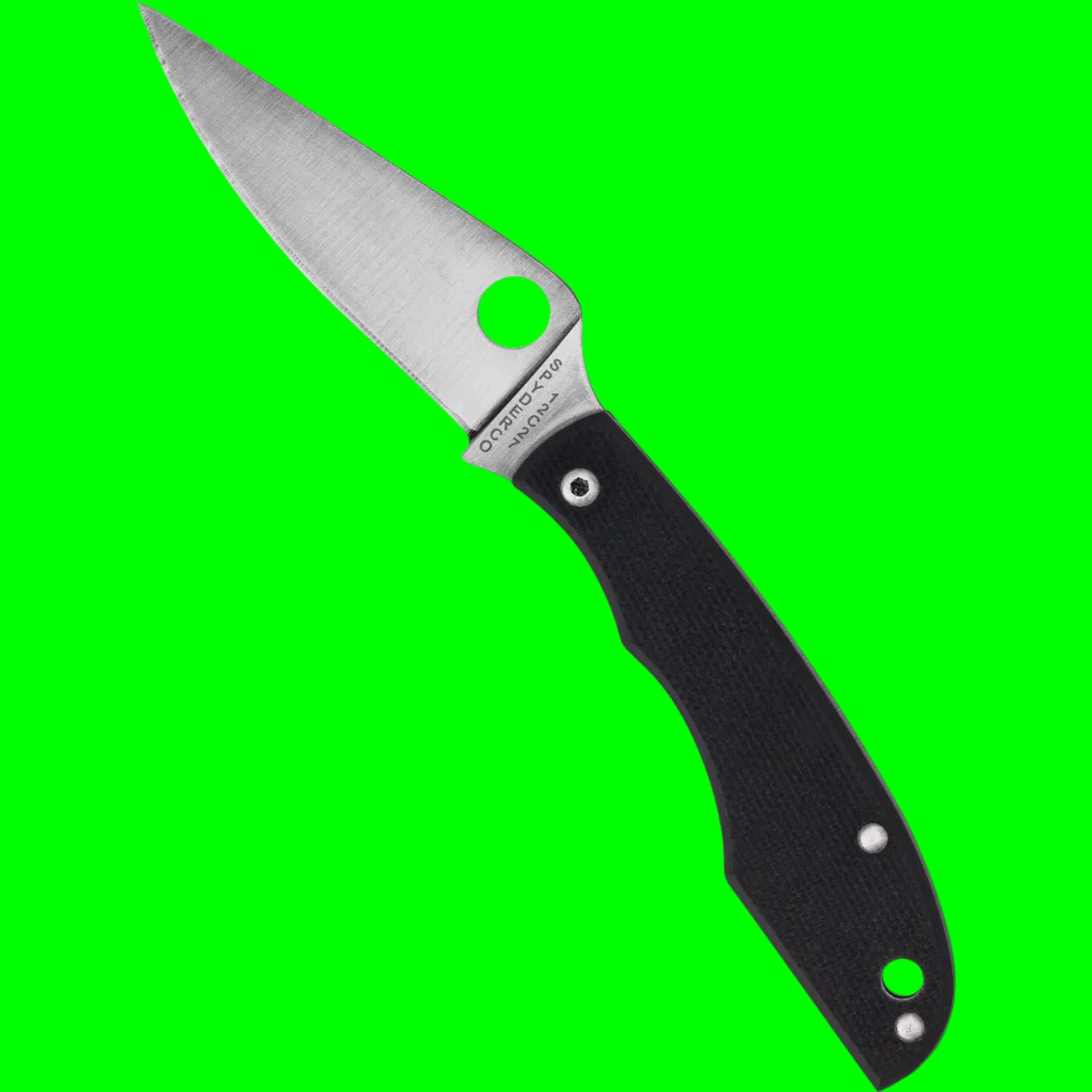 Spyderco Grasshopper™ G-10 Folding Knife | C138G | 12C27 Sandvik Steel | Keychain Slipjoint