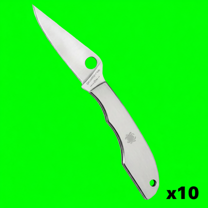The 'Corporate Cloud' | Spyderco Grasshopper™ Stainless 10-Pack Corporate Gift Set