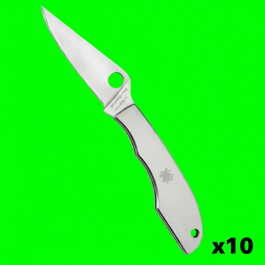 The 'Corporate Cloud' | Spyderco Grasshopper™ Stainless 10-Pack Corporate Gift Set