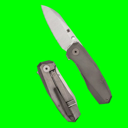 The 'Slysz Precision' Folding Knife | Spyderco Techno 3 CTS-XHP Titanium Frame Lock Field Instrument