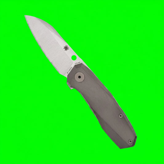 The 'Slysz Precision' Folding Knife | Spyderco Techno 3 CTS-XHP Titanium Frame Lock Field Instrument