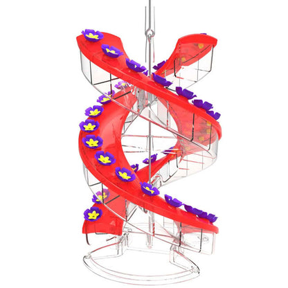 The "Double-Helix" 32-Port Cascade Sanctuary | Helical High-Capacity Hummingbird Feeder Station | Cascade