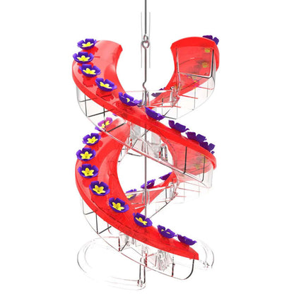 The "Double-Helix" 32-Port Cascade Sanctuary | Helical High-Capacity Hummingbird Feeder Station | Cascade