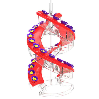 The "Double-Helix" 32-Port Cascade Sanctuary | Helical High-Capacity Hummingbird Feeder Station | Cascade