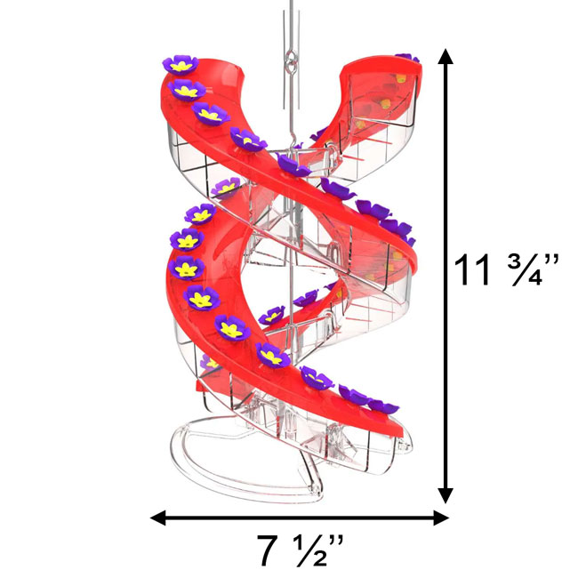 The "Double-Helix" 32-Port Cascade Sanctuary | Helical High-Capacity Hummingbird Feeder Station | Cascade