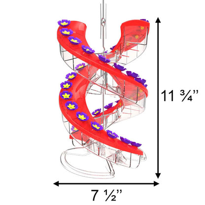 The "Double-Helix" 32-Port Cascade Sanctuary | Helical High-Capacity Hummingbird Feeder Station | Cascade