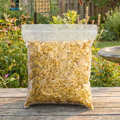 The 'Eat & Retreat' Squirrel Habitat Matched Set | Wood Squirrel House, Cedar Feeder, Nesting Chips & Premium Seed Blend