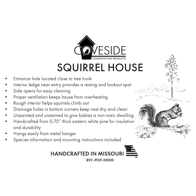 The 'Acorn Abode' Squirrel House | Coveside Conservation Pine Squirrel Nest Box