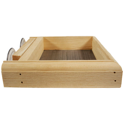 The "Horizon-Mini" Pine Window Bird Feeder | Open-Architecture Window Station | Coveside Conservation