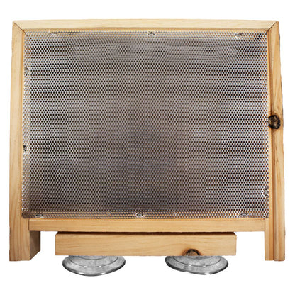 The "Horizon-Mini" Pine Window Bird Feeder | Open-Architecture Window Station | Coveside Conservation