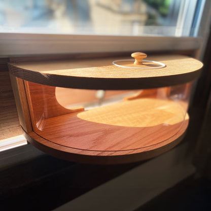 The "One-Eaty" Panoramic Window Bird Feeder