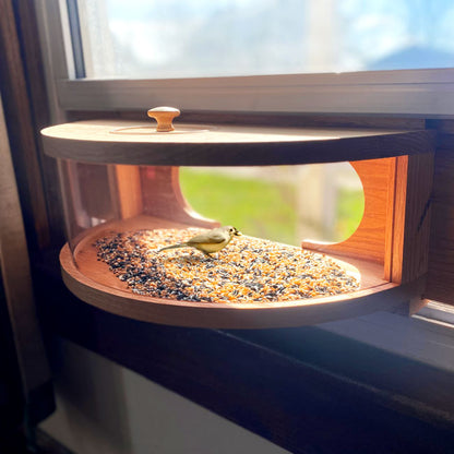 The "One-Eaty" Panoramic Window Bird Feeder