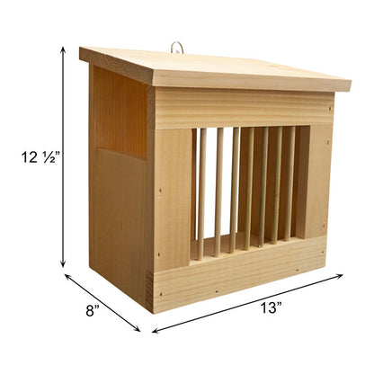 The 'Squirrel Slammer' Feeder | Coveside Conservation Eastern White Pine Squirrel Jail Feeder