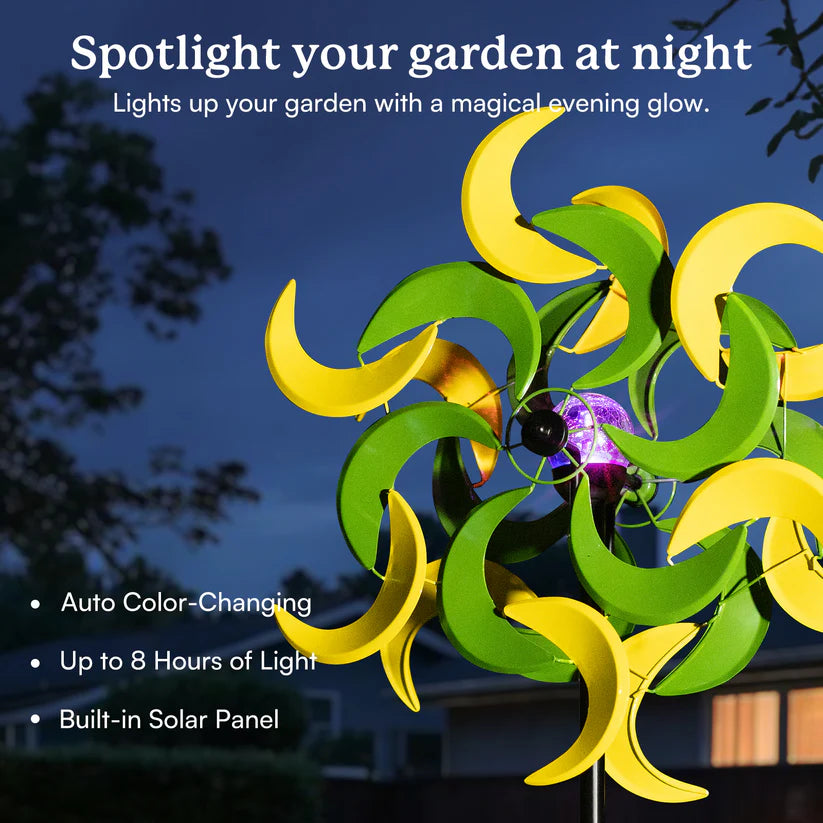 The 'Harvest Moon' Solar Kinetic Wind Spinner