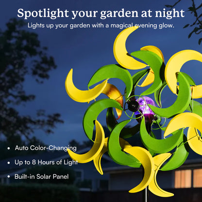 The 'Harvest Moon' Solar Kinetic Wind Spinner