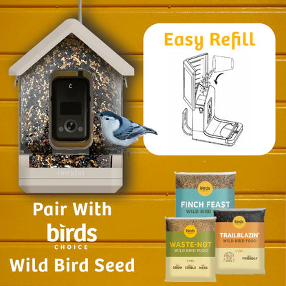 The 'Apex-4K' Smart Feeder | Birds Choice Chirpful AI-Powered Camera Bird Box