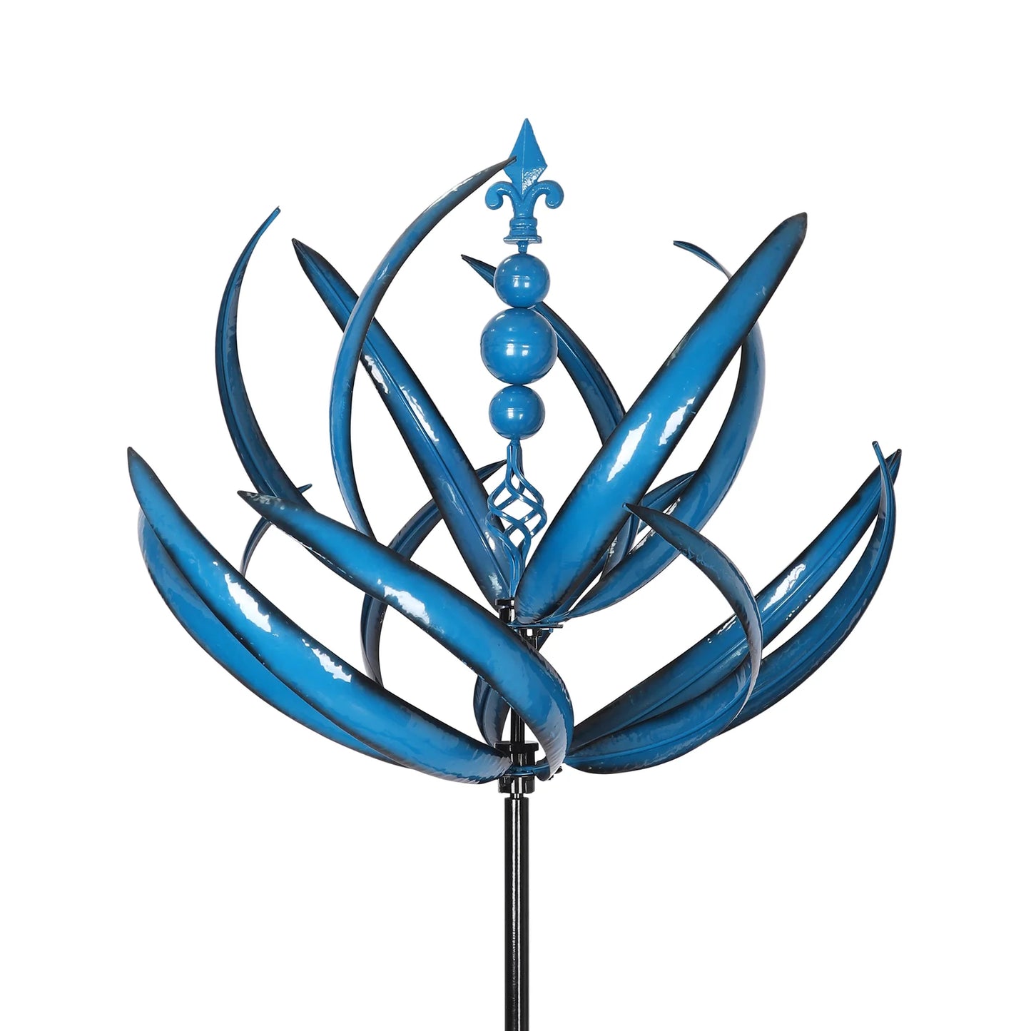 The Azure Lotus Kinetic Wind Spinner