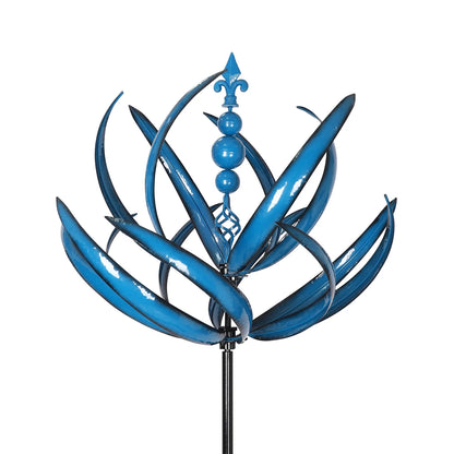 The Azure Lotus Kinetic Wind Spinner