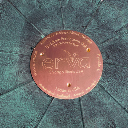The 'Copper Stopper' Bird Bath Purification Discs | Erva Tool & Die Antimicrobial Copper Discs — 4-Pack