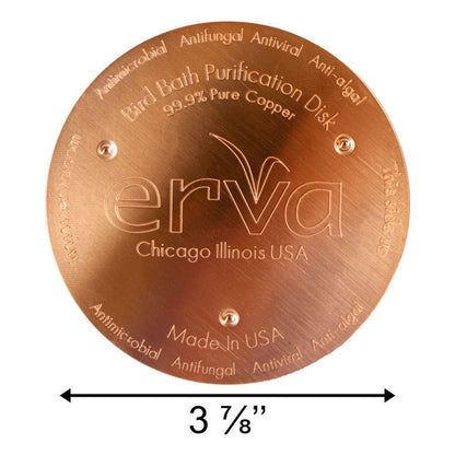 The 'Copper Stopper' Bird Bath Purification Discs | Erva Tool & Die Antimicrobial Copper Discs — 4-Pack