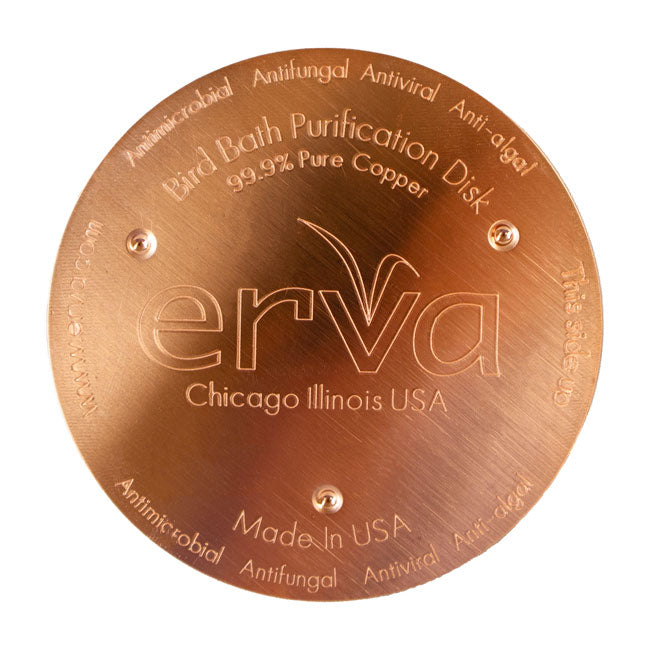 The 'Copper Stopper' Bird Bath Purification Discs | Erva Tool & Die Antimicrobial Copper Discs — 4-Pack