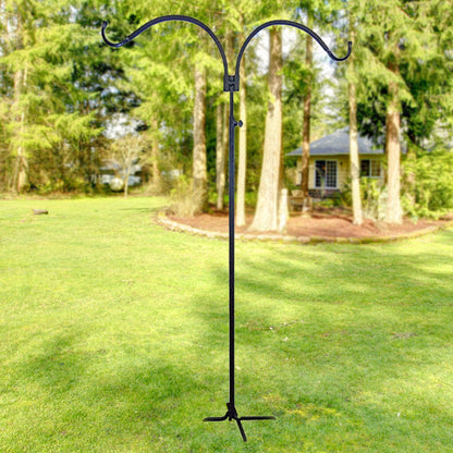 The "Telescope-86" Square-Steel Estate Foundation | 86" Adjustable Double Shepherd Hook | Erva Tool & Die