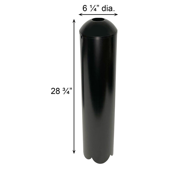 The 'Dead End' Pole Baffle | Erva Domed Top Raccoon & Squirrel Guard, Galvanized Steel