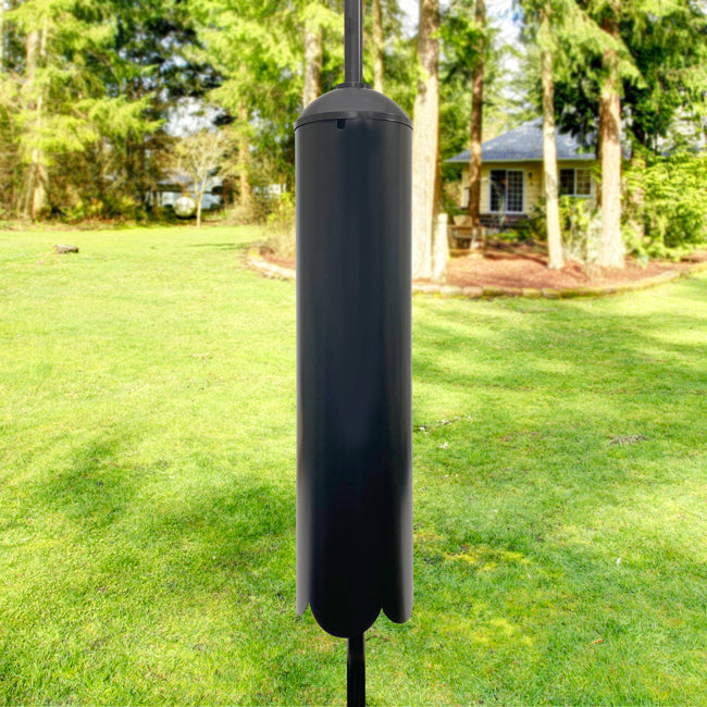 The 'Dead End' Pole Baffle | Erva Domed Top Raccoon & Squirrel Guard, Galvanized Steel