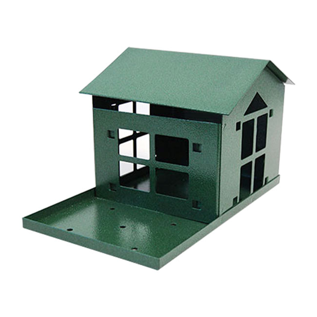The 'Shell Shack' Squirrel Feeder | Erva Tool & Die USA-Made Steel Squirrel Feeder with Viewing Window